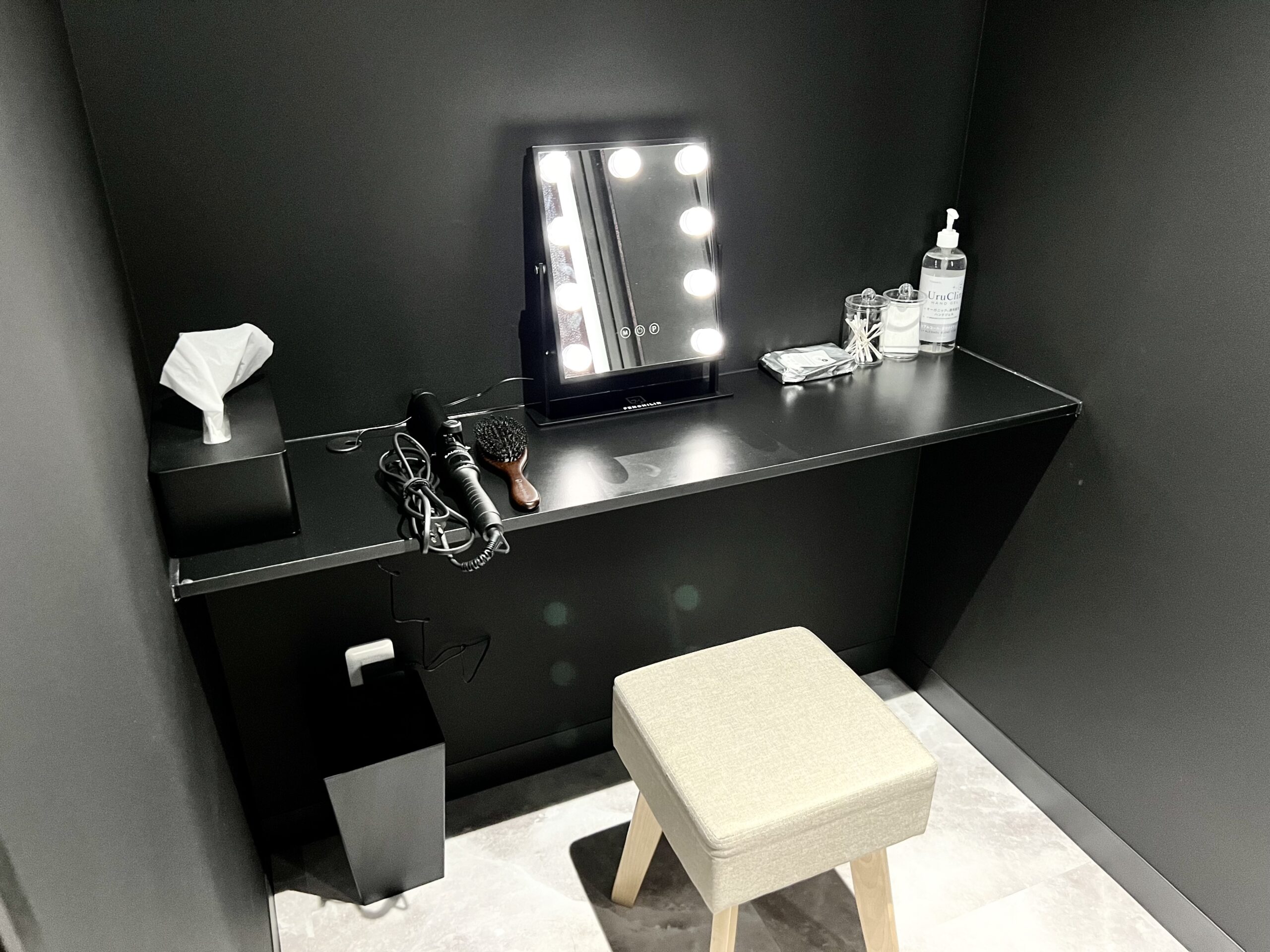 QUALITAS神楽坂店の更衣室の内装