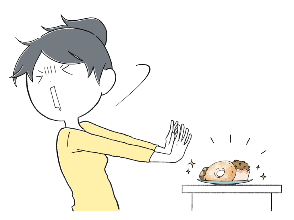 糖化を防ぐため甘いものを我慢している人