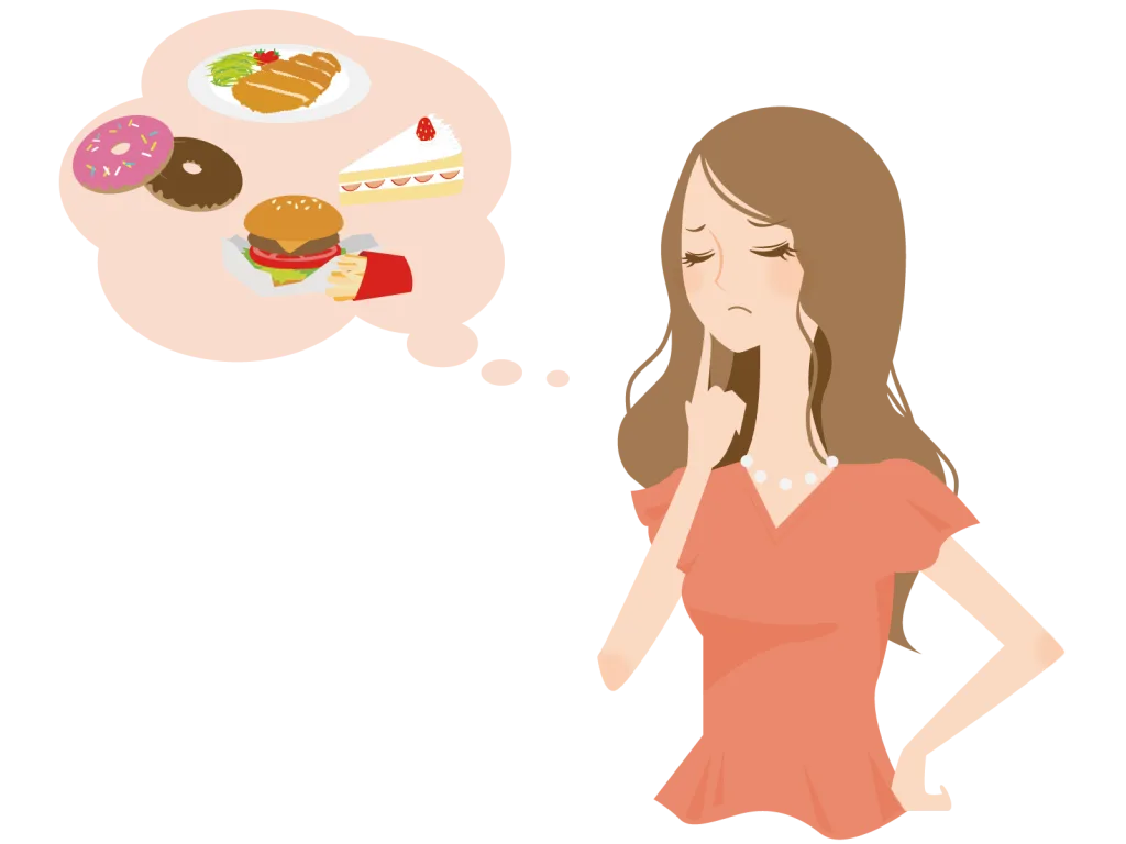 | 神楽坂のパーソナルジム|QUALITAS神楽坂店 食べ物の子のを考えている女性